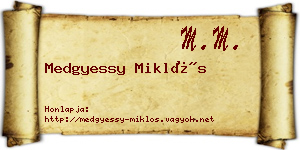 Medgyessy Miklós névjegykártya