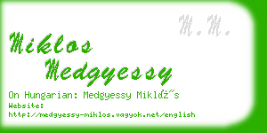 miklos medgyessy business card